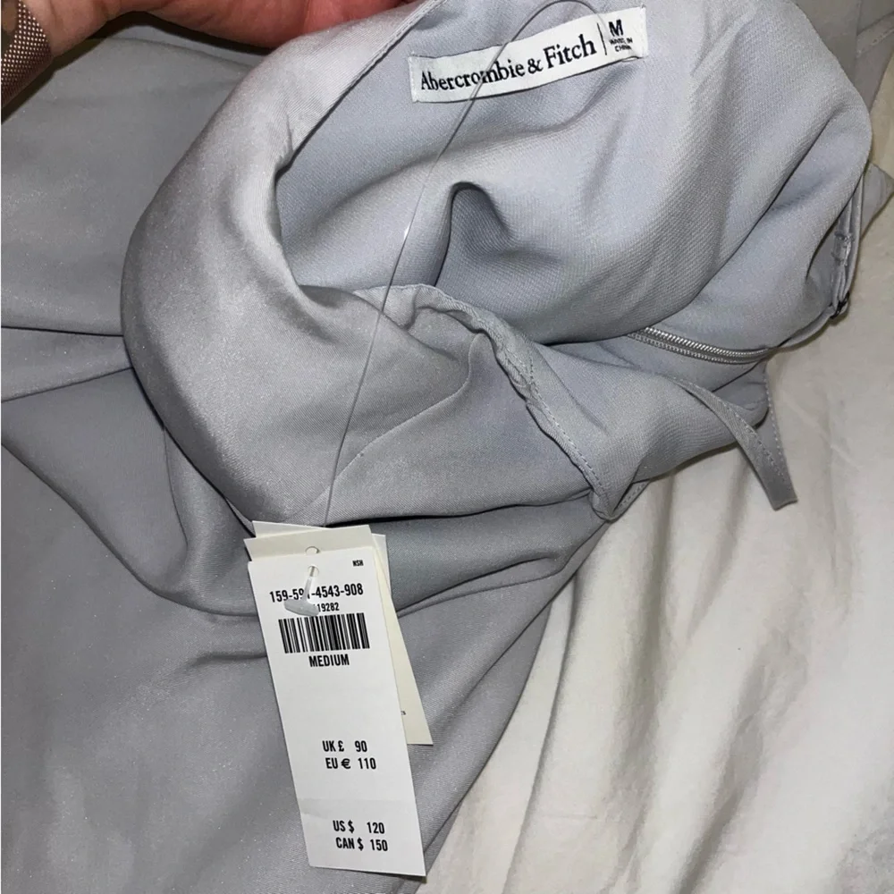 NWT Abercrombie Light Gray Long Dress size Medium